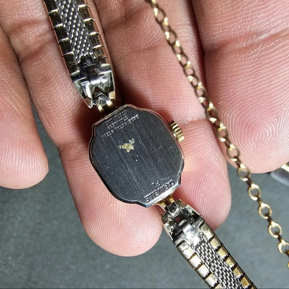 Vntg Caravelle By Bulova Ladies Mechanical Wind Cocktail Watch Gold Tone Working - Picture 10 of 11